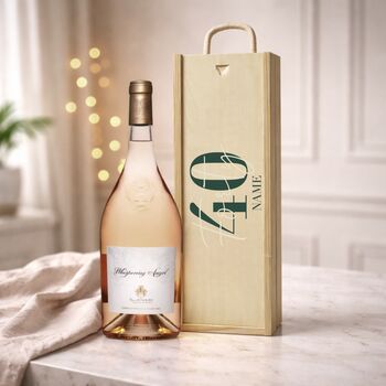 Personalised 40th Birthday Rosé Wine Gift Set, 2 of 8