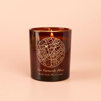 Valentine's Gift Hamper With Personalised Map Candle For Couples, 2 of 6