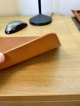 Personalised Leather Mouse Mat, Tan, 5 of 12
