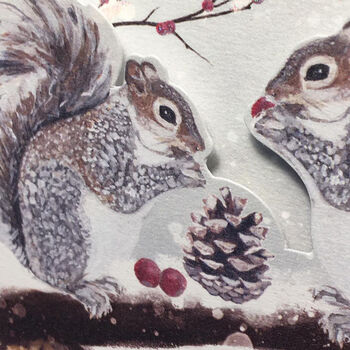 Pop Up Sparkling 'Squirrels With Pinecone', 4 of 8