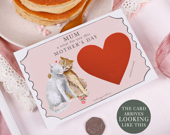 Personalised Mother's Day Cat Gift Scratch Voucher, 4 of 4