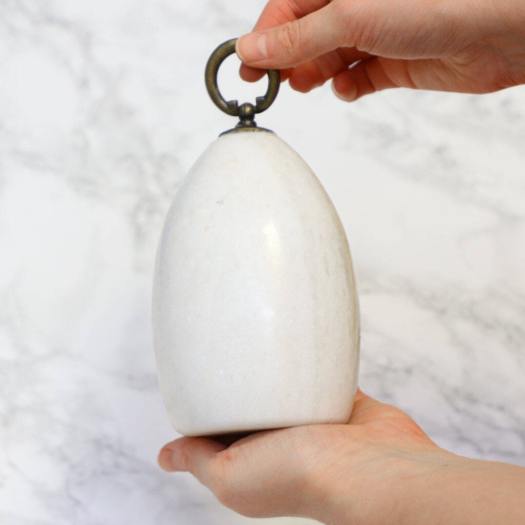 Bonheur White Marble Door Stop By Dibor | notonthehighstreet.com