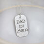 Sterling Silver Mens Personalised Dog Tag Pendant, thumbnail 1 of 3