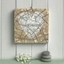 Personalised Map With White Painted Heart Background, thumbnail 3 of 9
