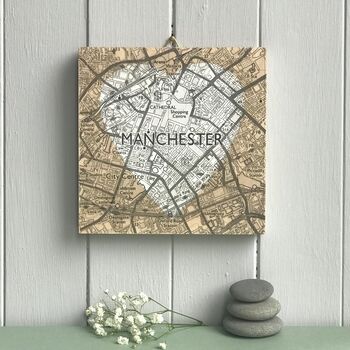 Personalised Map With White Painted Heart Background, 3 of 9