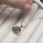 Gold Plated Sterling Silver Evil Eye Round Necklace, thumbnail 8 of 12
