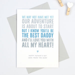 Happy Father's Day From Bump To The Best Dad To Be By Project Pretty | Notonthehighstreet.com