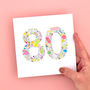 Girlie Things 80th Birthday Card, thumbnail 3 of 3