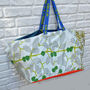 Vintage Ikea Bag Blue Circles And Green Floral Fabric, thumbnail 2 of 6