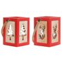 Scandi Red Wooden Candle Lanterns, thumbnail 2 of 10