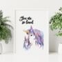 You Are So Loved Unicorn Nursery Print, thumbnail 1 of 5