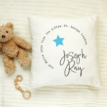 Personalised New Baby Cushion, 2 of 2