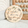 Olive Wreath Wooden Baby Name Plaque, thumbnail 2 of 4