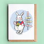 Wonderland Rabbit Birthday Card, thumbnail 1 of 2