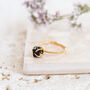 Gold Plated Adjustable Druzy Single Stone Ring, thumbnail 4 of 11