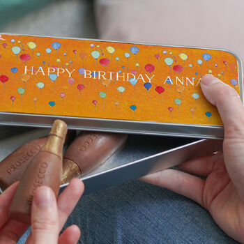Personalised Letterbox Celebration Tin, 2 of 2
