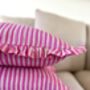 Pink Striped Boho Cushion, thumbnail 2 of 3
