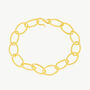 Twisted Elliptical Hoops Gold Bracelet, thumbnail 2 of 8