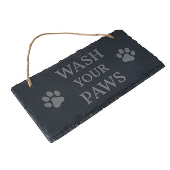 Loft 'Wash Your Paws' Slate Hanging Sign, 3 of 3