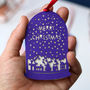 Set Of Five Assorted Papercut Snowglobe Gift Tags, thumbnail 2 of 4