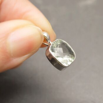 Green Amethyst Silver Necklace: February Birthstone, 10 of 12