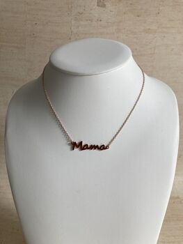 Rose Gold Mama Mum Pendant Necklace, 2 of 4