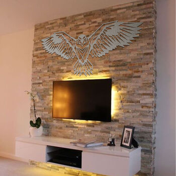 Geometric Eagle Metal Wall Art Modern Home Decor, 5 of 12
