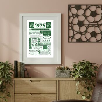 Personalised 50th Birthday Tennis Poster, Custom Sport Gift, 6 of 12