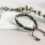 Men's African Turquoise Beaded Bracelet, thumbnail 3 of 4