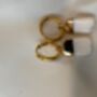 Luxury Mother Of Pearl Bridal Gold Huggie Hoops, thumbnail 2 of 3