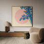 Japandi Cherry Blossom Moon Art Print, thumbnail 1 of 4