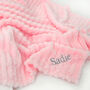 Personalised Pink Textured Fluffy Baby Blanket, thumbnail 4 of 8