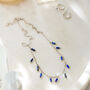 925 Sterling Silver Lapis Lazuli Charm Dropper Necklace, thumbnail 1 of 5