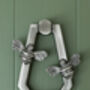 Solid Brass Bee Door Knockers Premium Size Pewter, thumbnail 1 of 3