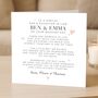 Wedding Day Card With Verse For Son And Daughter In Law, thumbnail 2 of 7