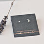 Moon And Star Earrings In Sterling Silver, thumbnail 1 of 7
