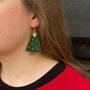 Christmas Tree Earrings, thumbnail 1 of 2