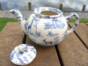 Two Cup Teapot In Blue Safari Design, 12 of 12