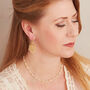 White Pearl 18 K Gold And Silver Skinny Necklace, thumbnail 1 of 10
