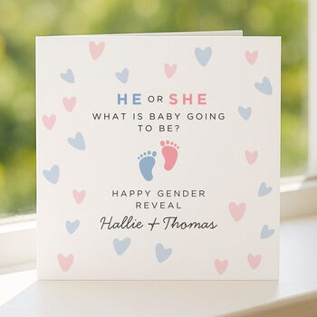 Pink Or Blue Gender Reveal Card For Parents To Be, 4 of 7