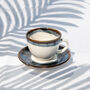 Navy Set Of Six Handmade Porcelain Tea Cup With Saucer, thumbnail 1 of 11