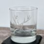 Stag Glass Tumbler And Coaster Set, thumbnail 1 of 2