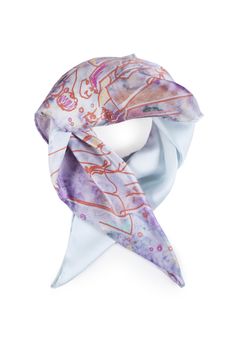 Folky Square Silk Scarf, 4 of 5