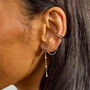 Drop Earring With Cuff, thumbnail 2 of 7