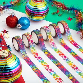 Rainbow Christmas Baubles Washi Tape, 4 of 7