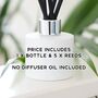Matt White Diffuser Bottle And Reed Set, thumbnail 4 of 9