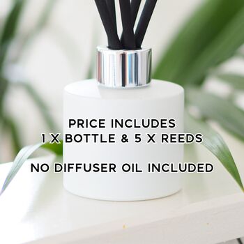 Matt White Diffuser Bottle And Reed Set, 4 of 9