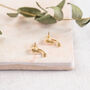 Bohemian Gold Point And Ball Stud Earrings, thumbnail 5 of 11