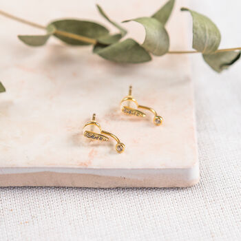 Bohemian Gold Point And Ball Stud Earrings, 5 of 11
