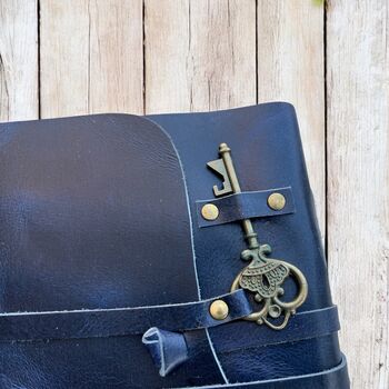 Personalised 100 Page Vintage Look Leather Journal, 8 of 8